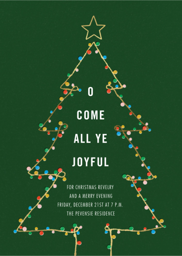 Joyful Tree - Holiday Party Invitation by Paperless Post