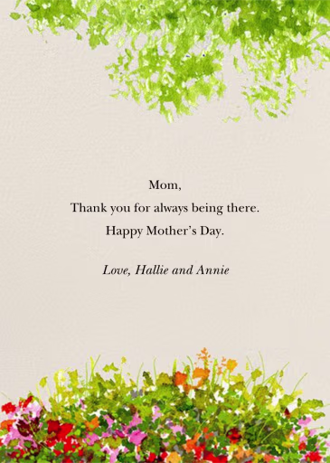 Wildflower Clearing - Mother's Day Card by Felix Doolittle