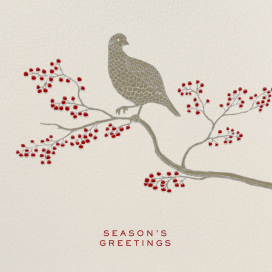 Holiday Partridge - Christmas Card by Paperless Post