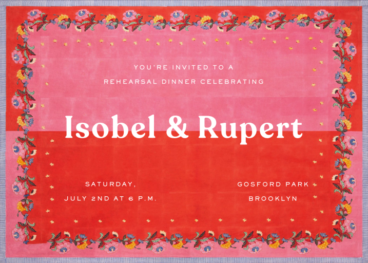 Mondana - Rehearsal Dinner Invitation by Lisa Corti