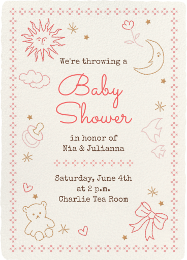 Celestial Baby Shower Invitation