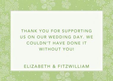 Blossoms on Tulle I Thank You - Stationery by Oscar de la Renta