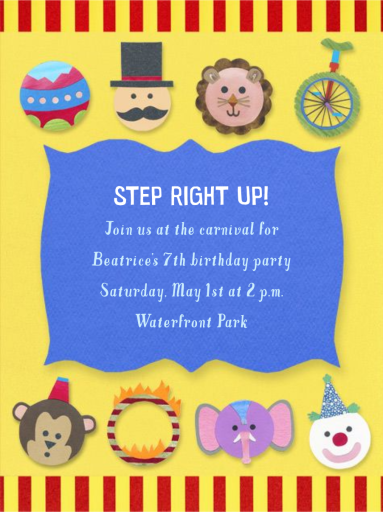 Kid's Circus by Paperless Post