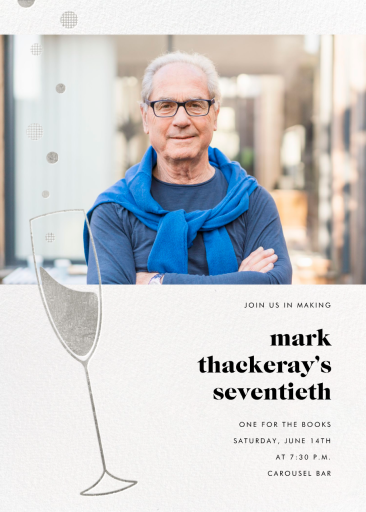 Champagne Flute (Photo) - Birthday Invitation by Paperless Post