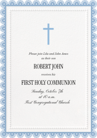 Lace Border - First Communion Invitation by Paperless Post