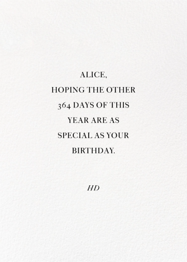 Treasure Trove - Birthday Card by Party of One - Back