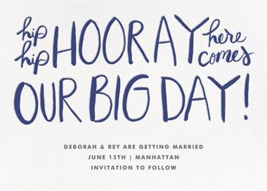 Hip Hip Hooray - Save the Date by Linda and Harriett