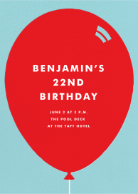 Red Balloon - Birthday Invitation by Paperless Post