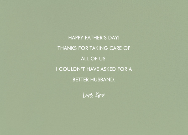 Heartfelt Melt - Father's Day Card by 2021 Co. - Back