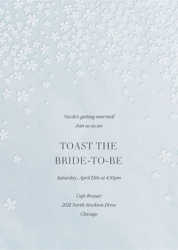 Falling Blossoms - Invitation by  Monique Lhuillier