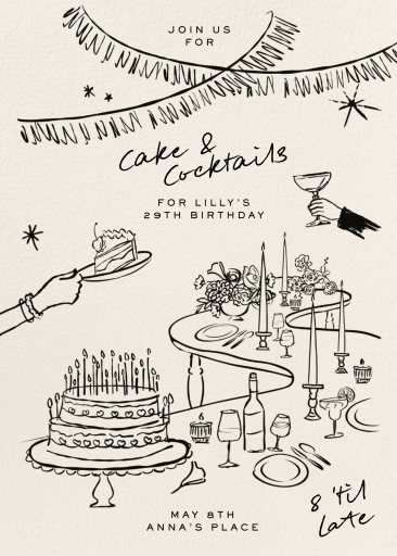 Funhouse Table - Birthday Invitation by Pulp Templates Co.