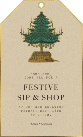 Vintage Gift Tag - Corporate Holiday Party Invitation by John Derian