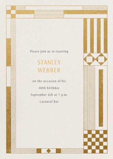 Deco Asymmetry - Birthday Invitation by Paperless Post