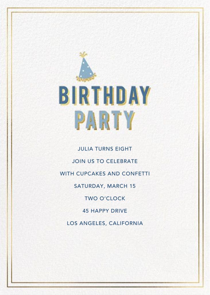 Gold Shadow Invitation