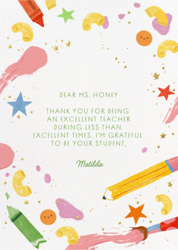 Sticky Desk - Teacher Appreciation Invitation by Paperless Post - Back