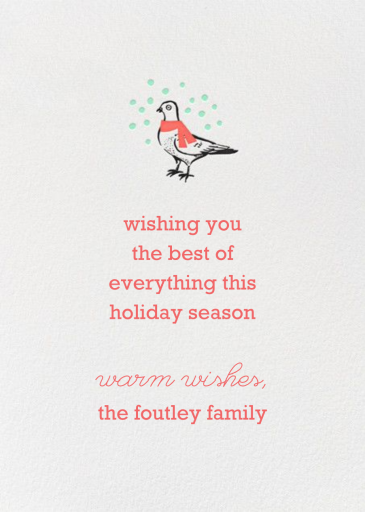 Doves Say Hey - Holiday Card by Hello!Lucky - Back