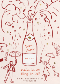 It's Raining Champagne - Party Invitation by Pulp Templates Co.