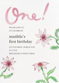 Birthday Daisies - First Birthday Invitation by Happy Menocal