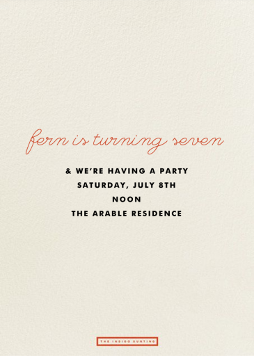 Hopscotch - Birthday Invitation by The Indigo Bunting - Back