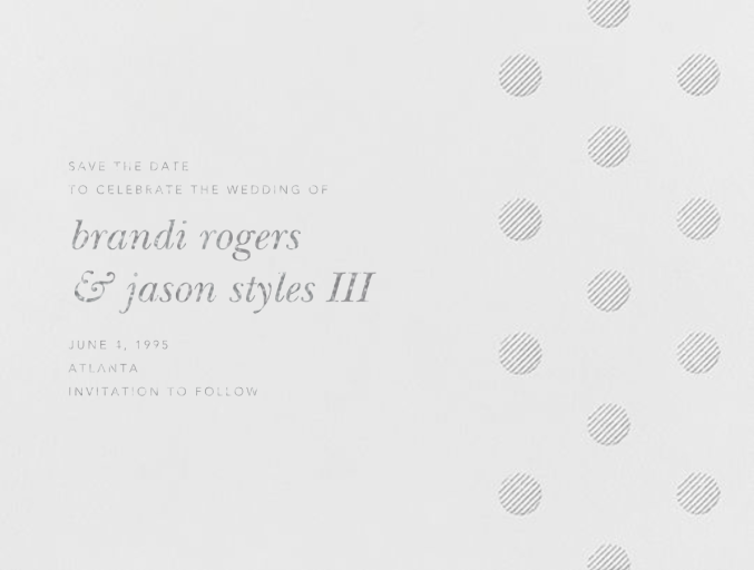 Polka Dot (Save The Date) by Oscar de la Renta