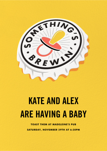 Something's Brewin' - Baby Shower Invitation by Paperless Post