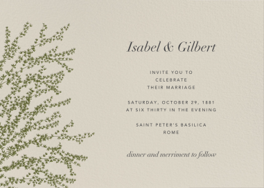 Forsythia Branch (Horizontal) - Wedding Invitation by Paperless Post