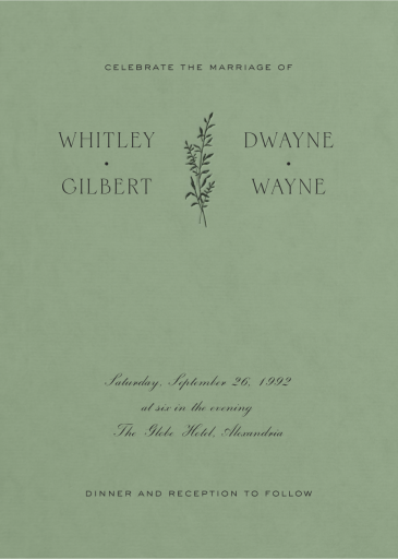 Keen (Tall) - Wedding Invitation by Paperless Post