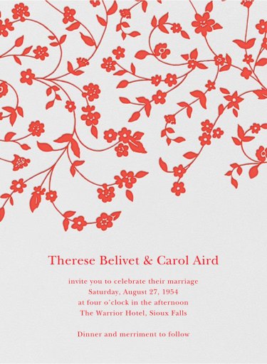 Floral Trellis I - Indian Wedding Invitation by Oscar de la Renta