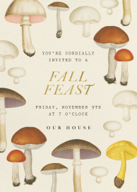 Mushroom Harvest - Invitation by John Derian
