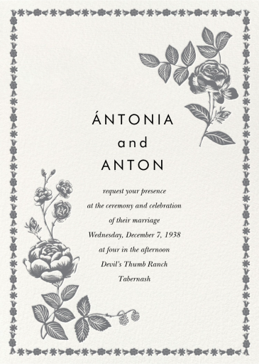 Sketched Roses - Invitation by Rifle Paper Co.