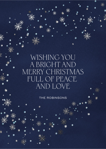 Midnight Snowflakes - Christmas Card by Paperless Post