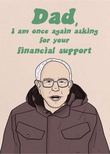 Feel the Bern - Father's Day Card by Party Mountain