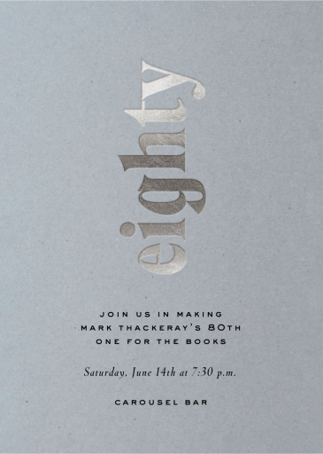 Sideways Lettering - Birthday Invitation by Paperless Post