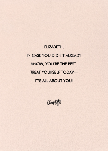 Honey Bun - Valentine's Day Card by 2021 Co. - Back