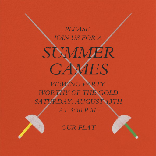 Fencing Swords - Sports Invitation by Paperless Post