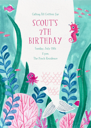 Mermaid Tail - Birthday Invitation by Paperless Post
