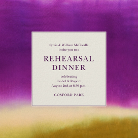New Hue - Rehearsal Dinner Invitation by Oscar de la Renta