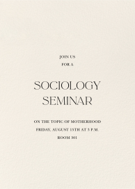 Cream - Seminar Invitation by Paperless Post