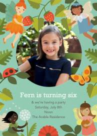 Fairy Garden (Photo) - Birthday Invitation by Petit Collage