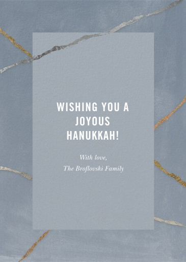 Wabi Sabi Photo - Hanukkah Card by Kelly Wearstler - Back
