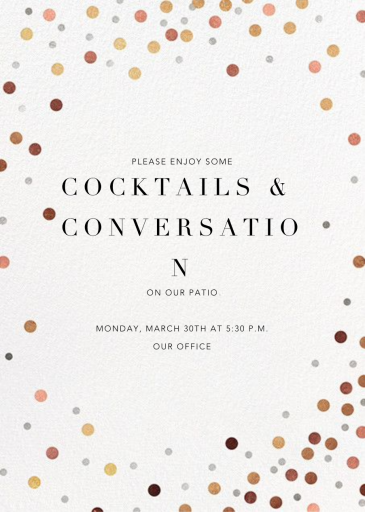 Coriandoli - Networking Event Invitation by Paperless Post