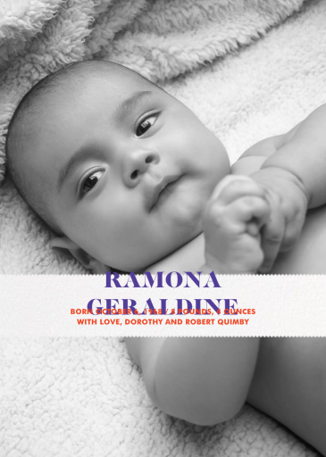 Baby Band (Photo) - Birth Announcement by Paperless Post