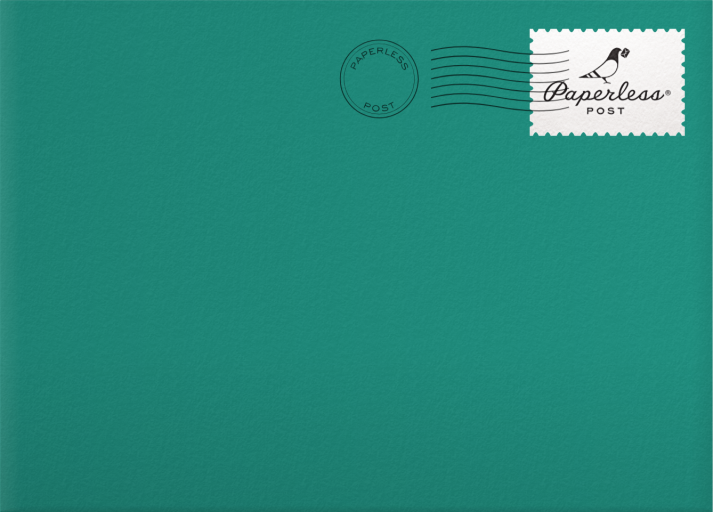 Photo Plaid Border Christmas Card Envelope