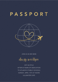 Passport to Romance - Retirement and Farewell Party Invitation by Paperless Post