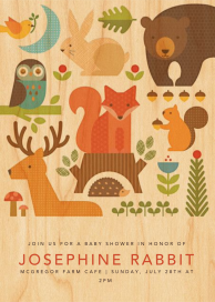 Forest Parade Invitation by Petit Collage