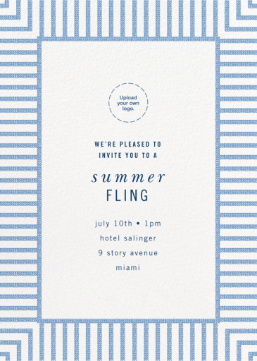 Seersucker Stripe - Cocktail Party Invitation by kate spade new york