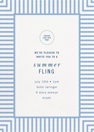 Seersucker Stripe - Cocktail Party Invitation by kate spade new york