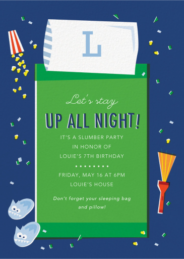 The Big Sleepover - Birthday Invitation by Cheree Berry Paper & Design