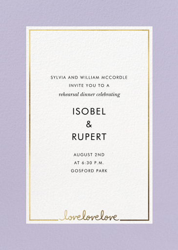 Thirds a Charm - Rehearsal Dinner Invitation by kate spade new york