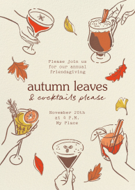Fall Cocktails - Friendsgiving Invitation by Paperless Post